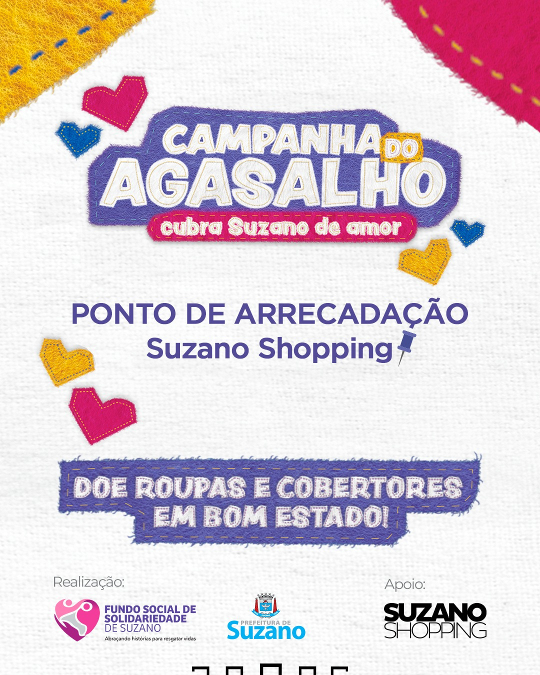 Suzano Shopping é ponto de arrecadação da Campanha do Agasalho 2025
