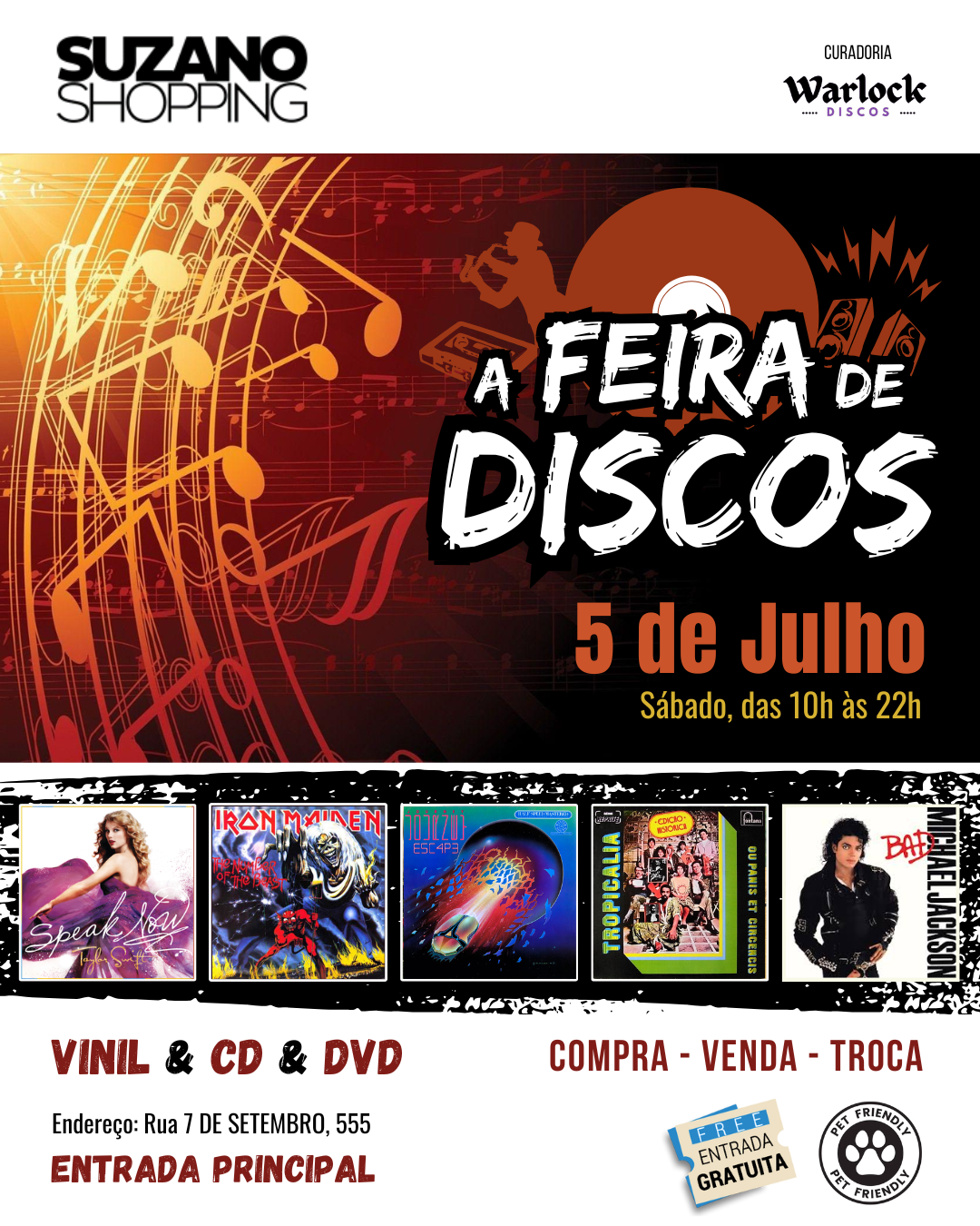Uma viagem no tempo através da música – Feira de Discos no Suzano Shopping