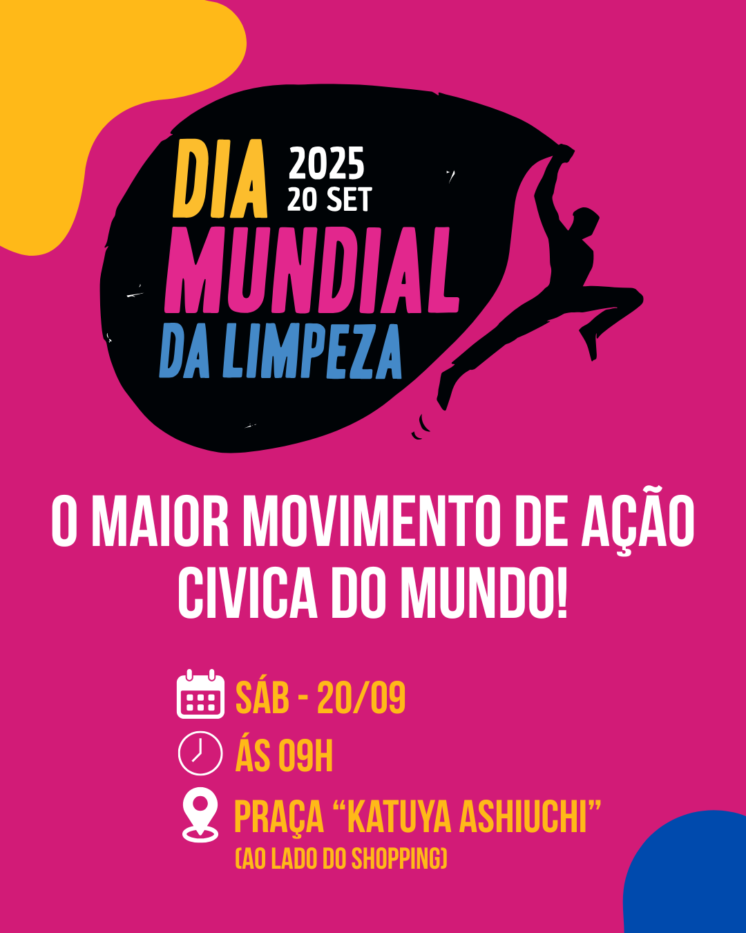 Suzano Shopping promove caminhada e mutirão na comunidade no Dia Mundial da Limpeza