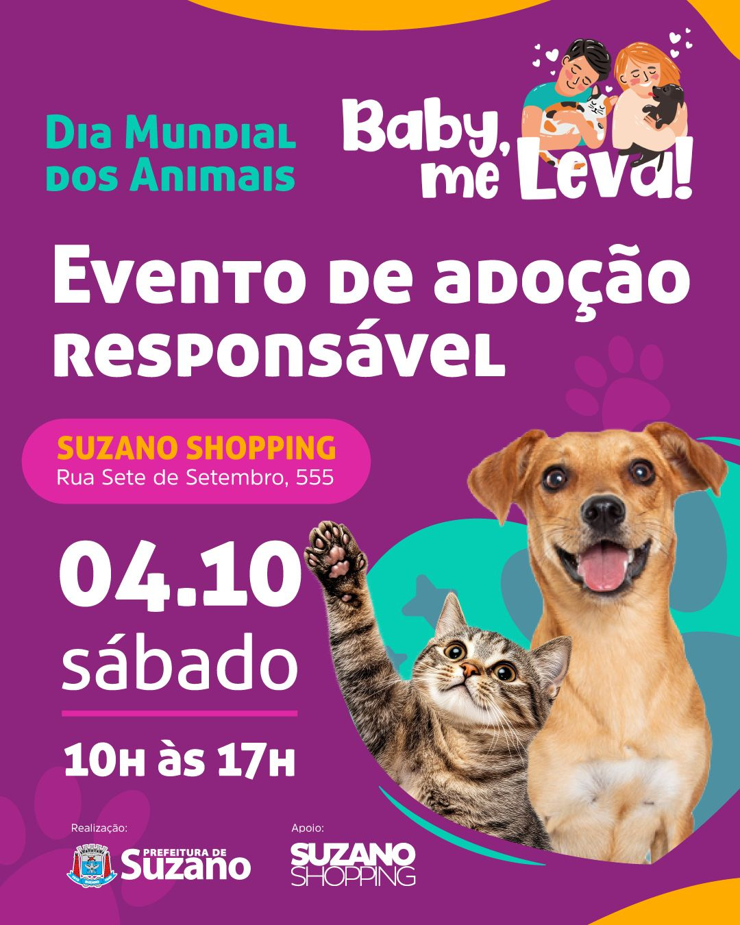 🐾 Baby, me leva! Especial Dia dos Animais 💛