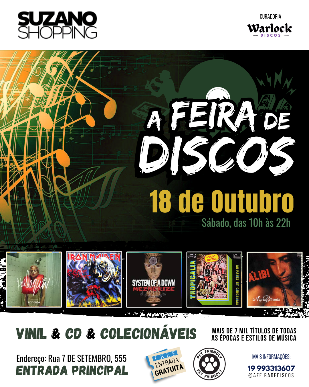 Som na Agulha! A Feira de Discos está de volta ao Suzano Shopping