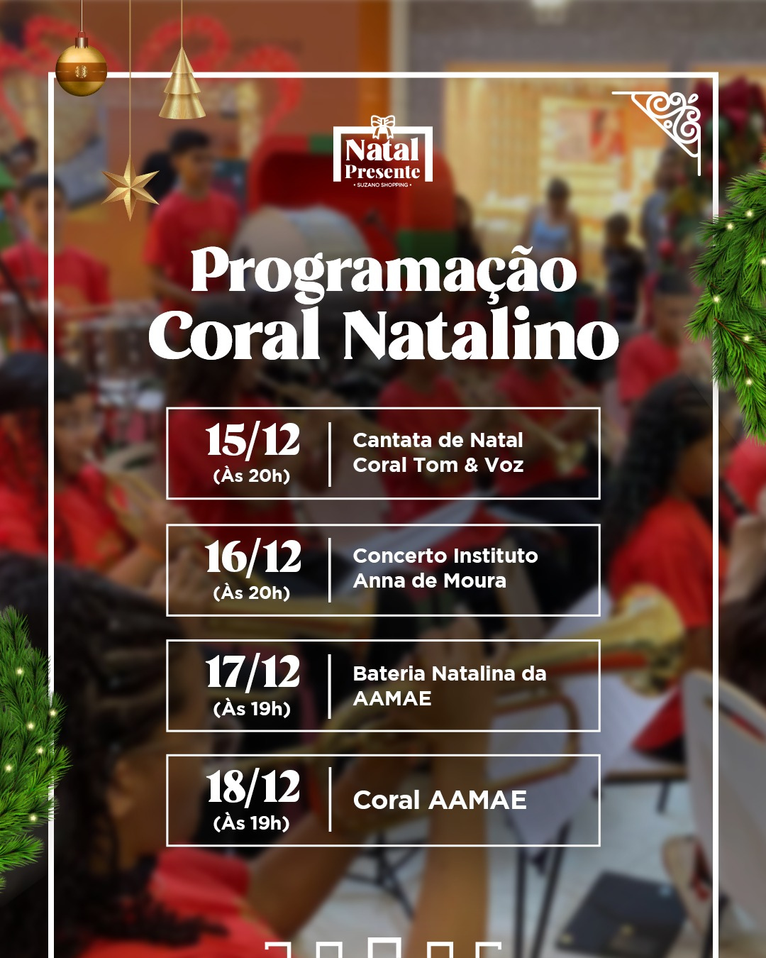 Programação Coral Natalino