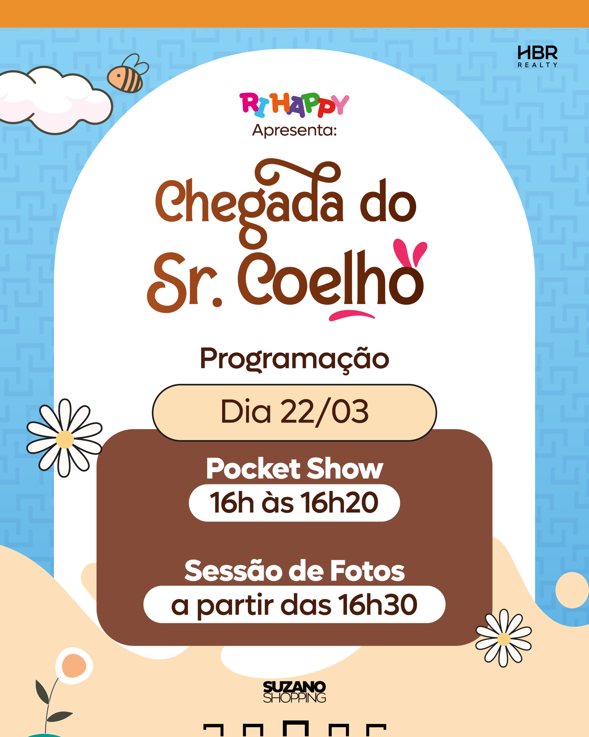 🐇 O Sr. Coelho esta vindo pulando para o Suzano Shopping, e ele quer ver você aqui no SZN!