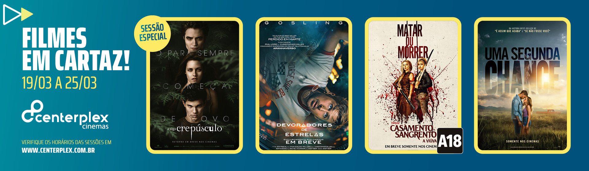 Programação da Semana Centerplex – 19/03 até 25/03