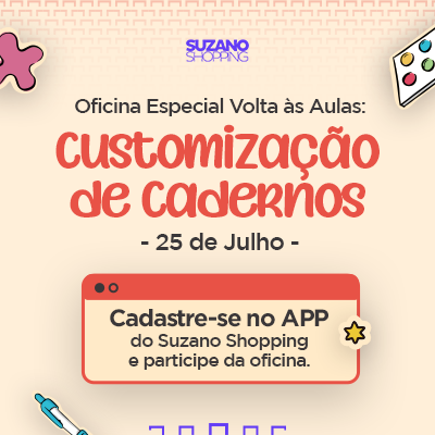 Oficina Volta às Aulas – Customização de Cadernos