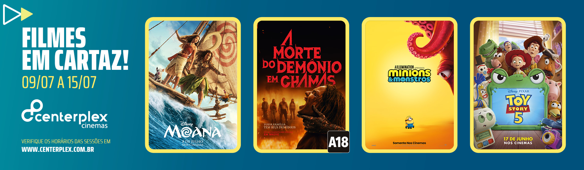 Programação Centerplex 08/07 – 15/07