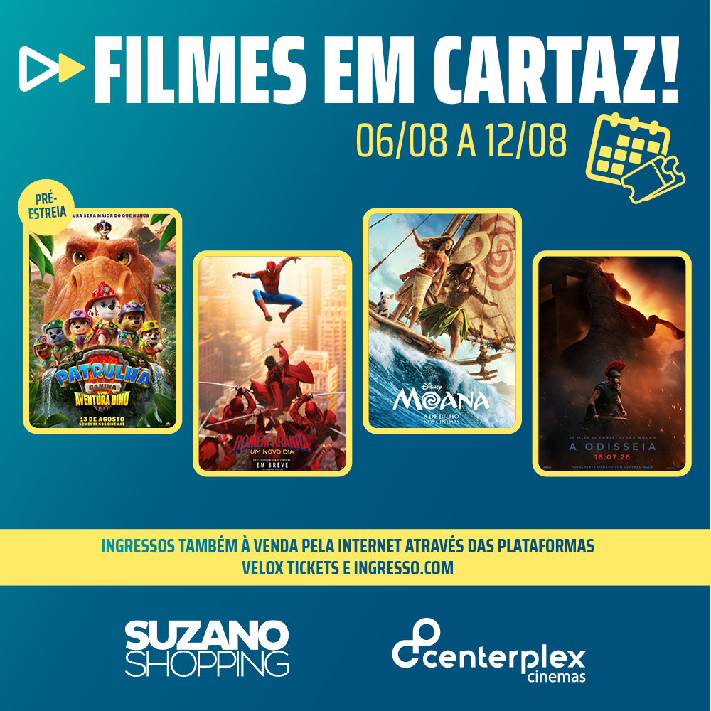 Programação Centerplex 06/08 – 12/08