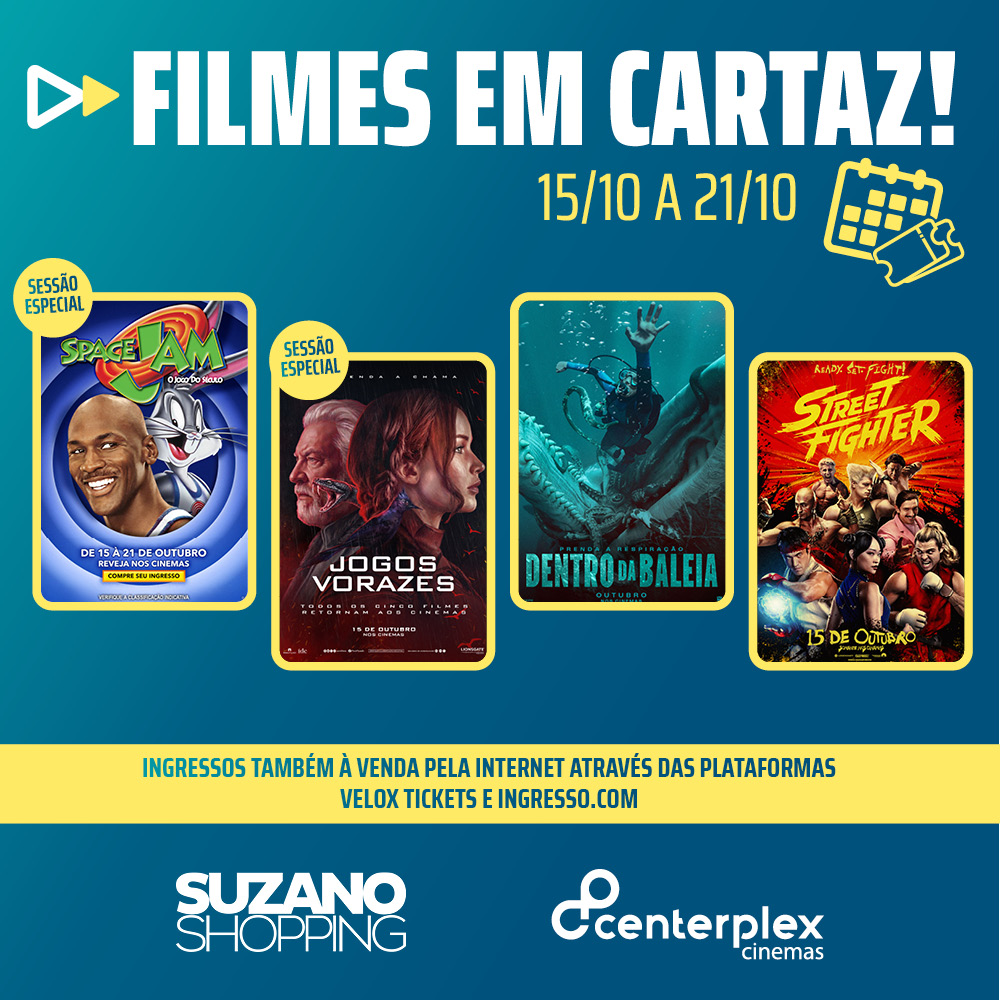 Programação Semanal Centerplex – 15/10 até 21/10